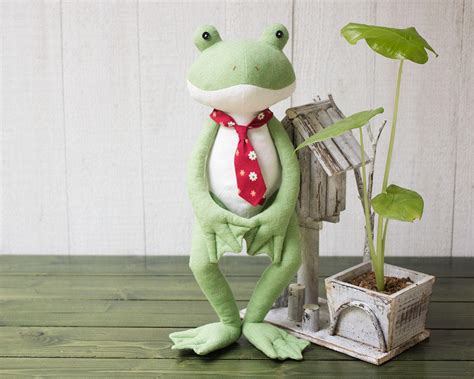 This pretty little frog is an easy beginner toy pattern and when you have finished making your own frog it will measure approximately 9 tall. . Frog sewing pattern